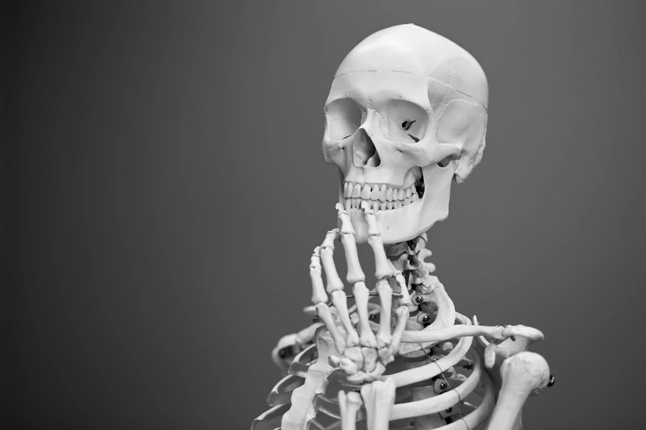 Skeleton wondering about something